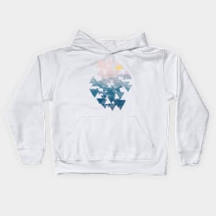 landscape triangles Kids Hoodie